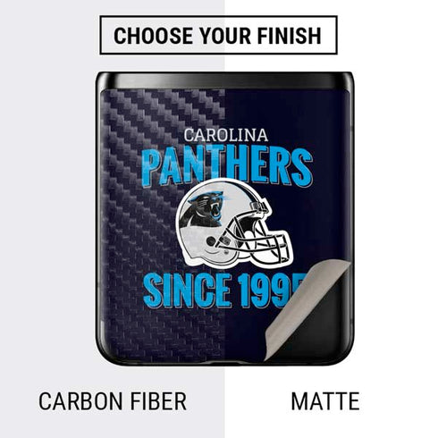 NFL Carolina Panthers Helmet Galaxy Z Flip Skin