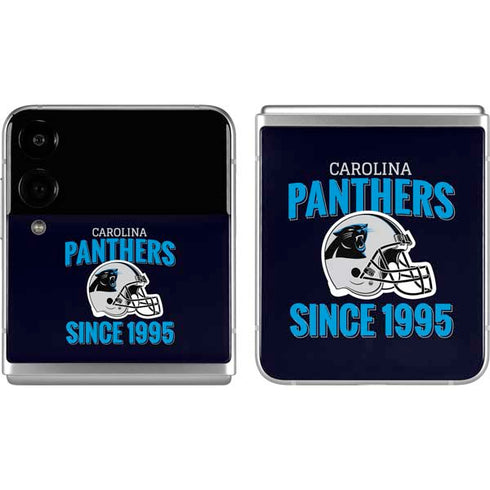 NFL Carolina Panthers Helmet Galaxy Z Flip4 5G Skin