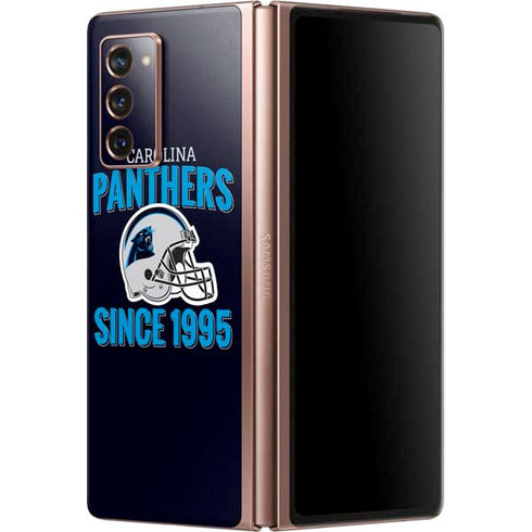 NFL Carolina Panthers Helmet Galaxy Z Fold2 5G Skin