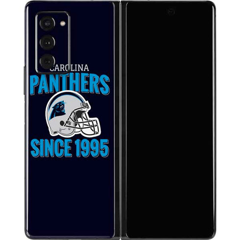 NFL Carolina Panthers Helmet Galaxy Z Fold2 5G Skin