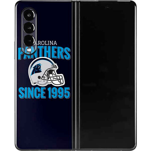 NFL Carolina Panthers Helmet Galaxy Z Fold3 5G Skin