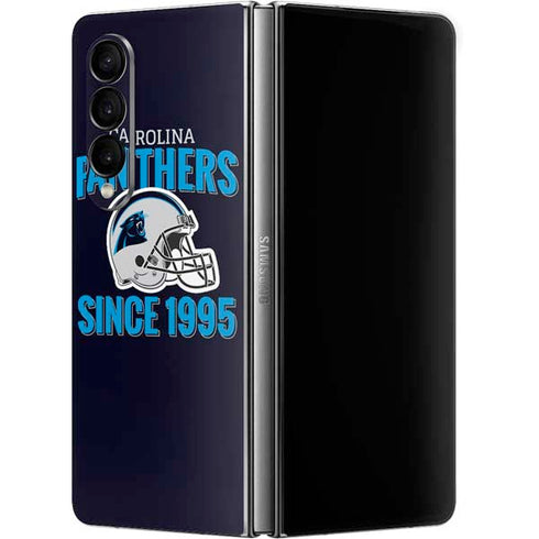 NFL Carolina Panthers Helmet Galaxy Z Fold4 5G Skin