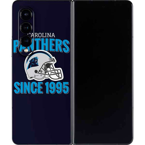 NFL Carolina Panthers Helmet Galaxy Z Fold4 5G Skin