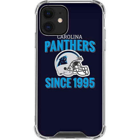NFL Carolina Panthers Helmet iPhone 12 Mini Clear Case