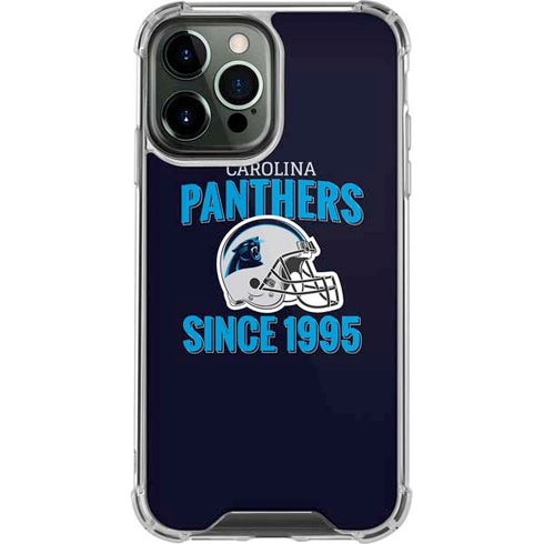 NFL Carolina Panthers Helmet iPhone 13 Pro Max Clear Case