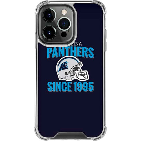 NFL Carolina Panthers Helmet iPhone 14 Pro Clear Case