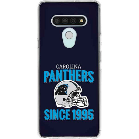 NFL Carolina Panthers Helmet LG Stylo 6 Clear Case