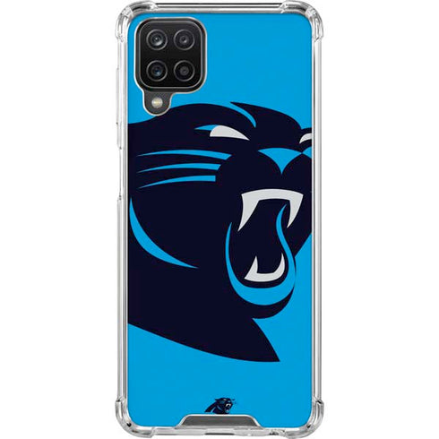 NFL Carolina Panthers Large Logo Galaxy A12 Clear Case