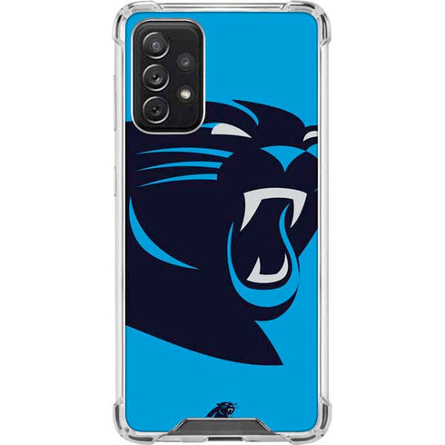 NFL Carolina Panthers Large Logo Galaxy A72 5G Clear Case