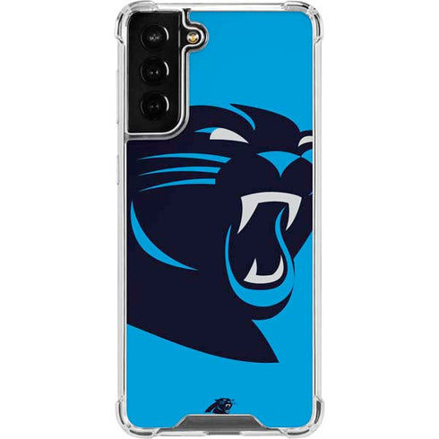 NFL Carolina Panthers Large Logo Galaxy S21 FE Clear Case