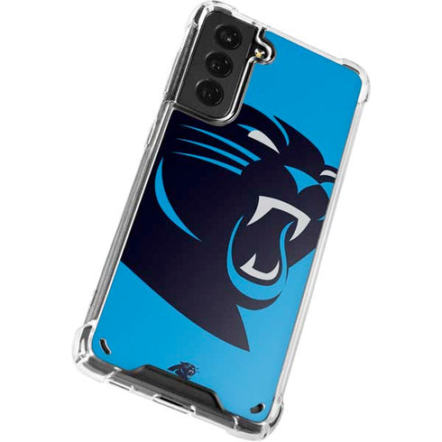 NFL Carolina Panthers Large Logo Galaxy S21 Plus 5G Clear Case