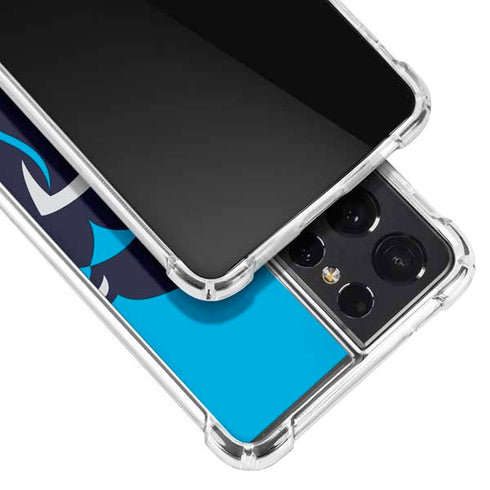 NFL Carolina Panthers Large Logo Galaxy S21 Ultra 5G Clear Case