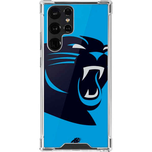 NFL Carolina Panthers Large Logo Galaxy S22 Ultra Clear Case