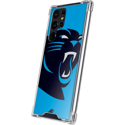 NFL Carolina Panthers Large Logo Galaxy S22 Ultra Clear Case