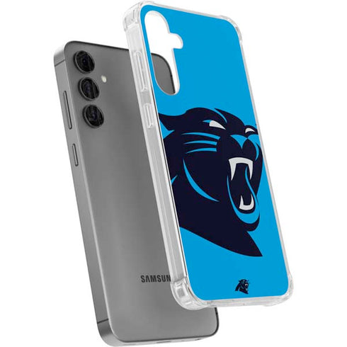 NFL Carolina Panthers Large Logo Galaxy S24 Plus Clear Case