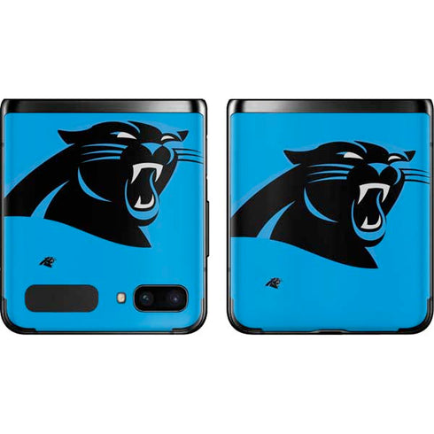 NFL Carolina Panthers Large Logo Galaxy Z Flip Skin