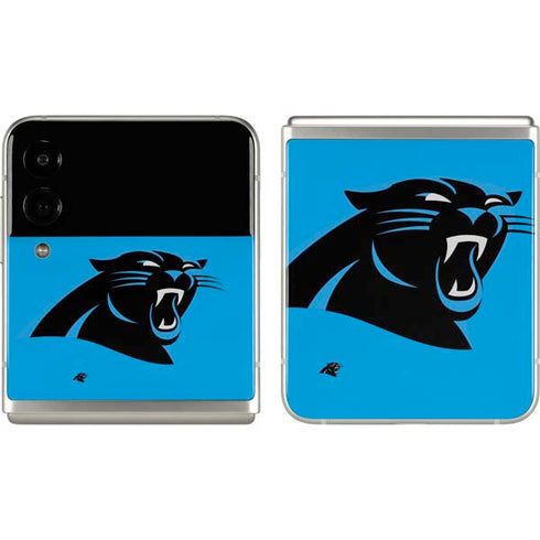 NFL Carolina Panthers Large Logo Galaxy Z Flip3 5G Skin