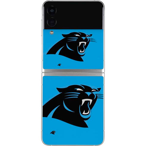 NFL Carolina Panthers Large Logo Galaxy Z Flip3 5G Skin