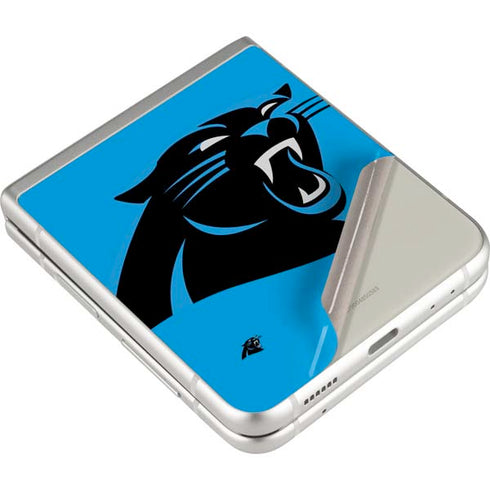 NFL Carolina Panthers Large Logo Galaxy Z Flip3 5G Skin
