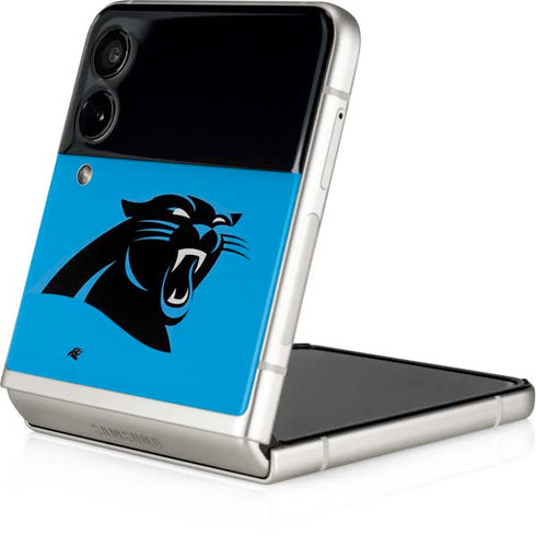 NFL Carolina Panthers Large Logo Galaxy Z Flip3 5G Skin