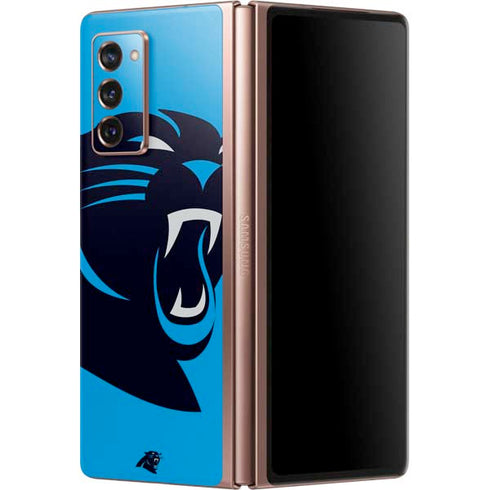 NFL Carolina Panthers Large Logo Galaxy Z Fold2 5G Skin