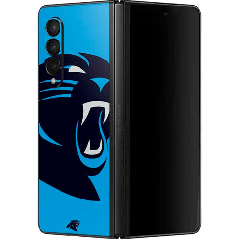 NFL Carolina Panthers Large Logo Galaxy Z Fold3 5G Skin