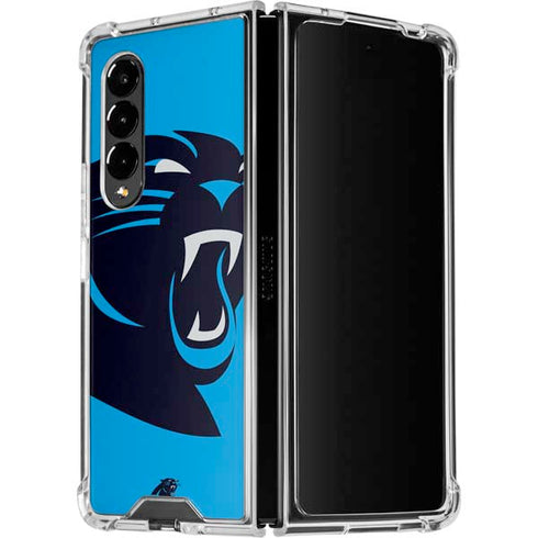 NFL Carolina Panthers Large Logo Galaxy Z Fold4 5G Clear Case
