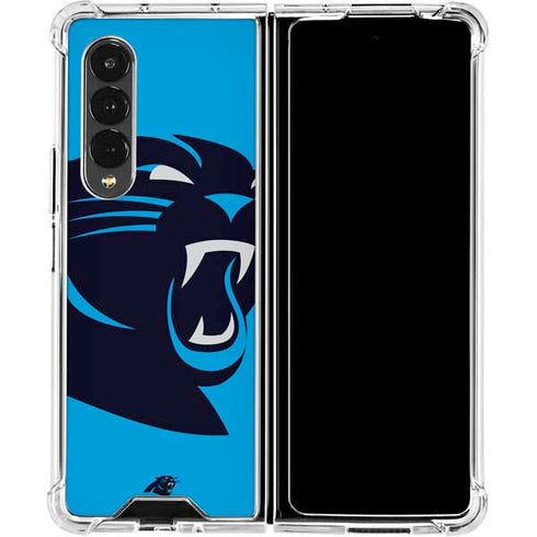 NFL Carolina Panthers Large Logo Galaxy Z Fold4 5G Clear Case