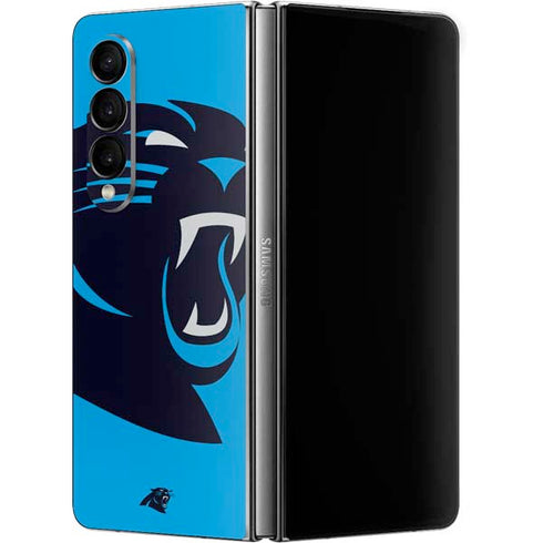 NFL Carolina Panthers Large Logo Galaxy Z Fold4 5G Skin