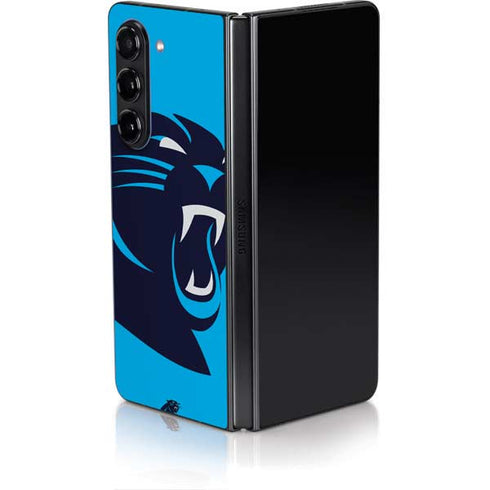 NFL Carolina Panthers Large Logo Galaxy Z Fold5 5G Skin