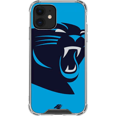 NFL Carolina Panthers Large Logo iPhone 12 Mini Clear Case