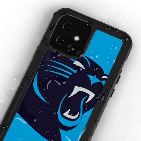 NFL Carolina Panthers Large Logo iPhone 12 Mini Waterproof Case