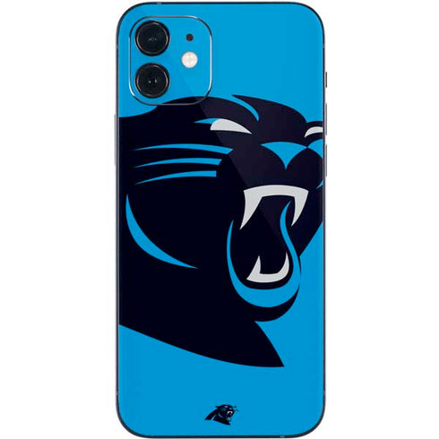 NFL Carolina Panthers Large Logo iPhone 12 Skin