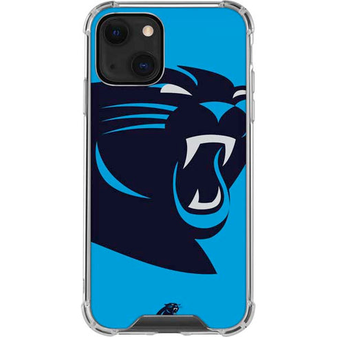 NFL Carolina Panthers Large Logo iPhone 13 Mini Clear Case