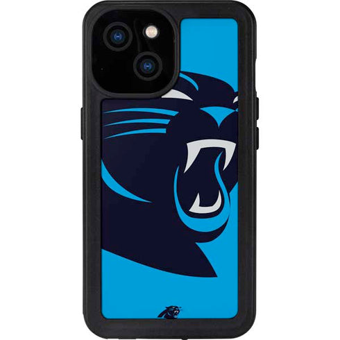 NFL Carolina Panthers Large Logo iPhone 13 Mini Waterproof Case