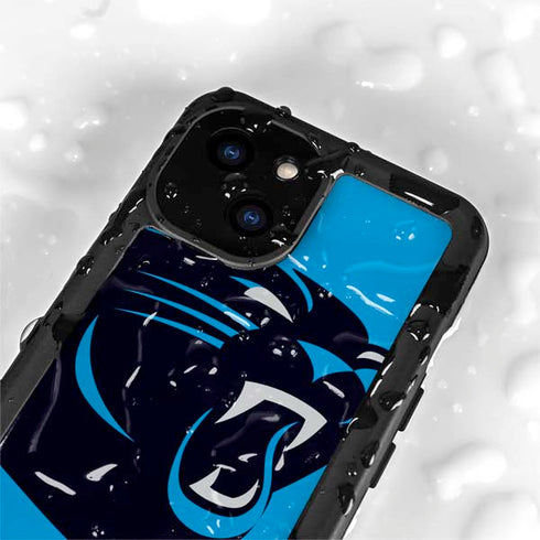 NFL Carolina Panthers Large Logo iPhone 13 Mini Waterproof Case