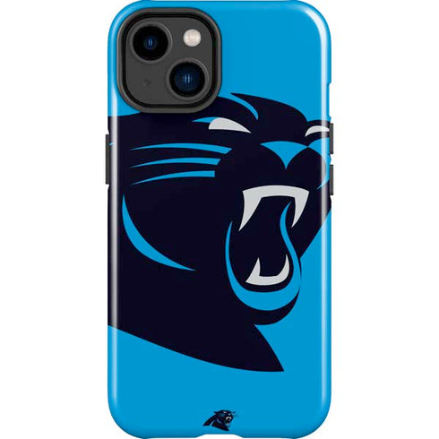 NFL Carolina Panthers Large Logo iPhone 15 Plus Impact Case