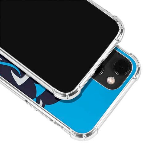 NFL Carolina Panthers Large Logo iPhone 14 Plus Clear Case