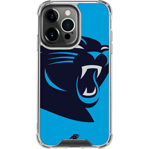 NFL Carolina Panthers Large Logo iPhone 15 Pro Clear Case