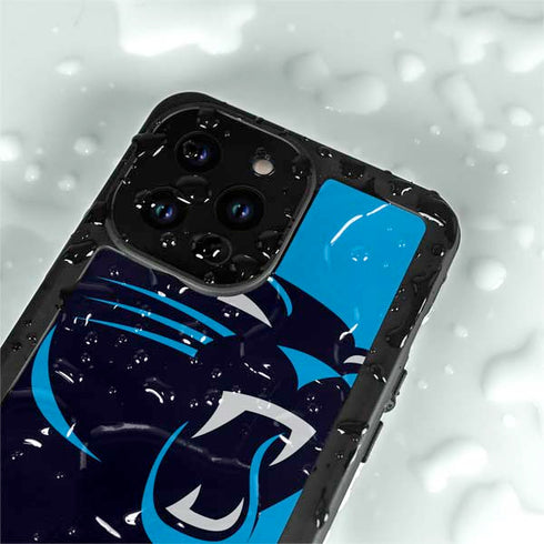 NFL Carolina Panthers Large Logo iPhone 14 Pro Max Waterproof Case
