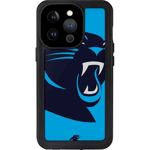 NFL Carolina Panthers Large Logo iPhone 14 Pro Waterproof Case