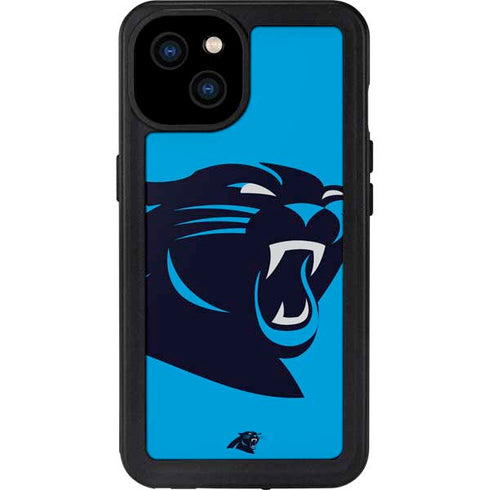 NFL Carolina Panthers Large Logo iPhone 15 Plus Waterproof Case