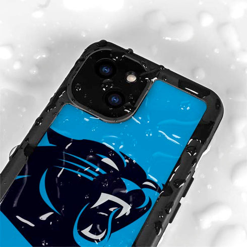 NFL Carolina Panthers Large Logo iPhone 15 Plus Waterproof Case