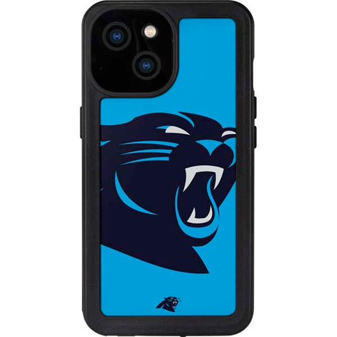 NFL Carolina Panthers Large Logo iPhone 15 Waterproof Case