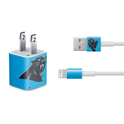 NFL Carolina Panthers Large Logo iPhone Charger (5W USB) Skin