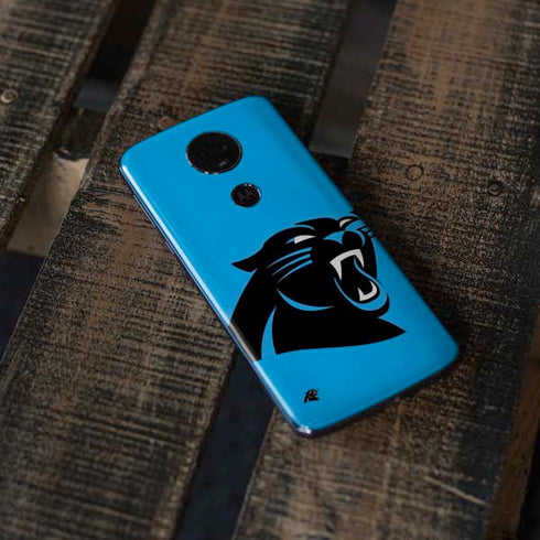 NFL Carolina Panthers Large Logo Moto E5 Plus Skin