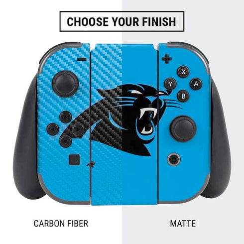 NFL Carolina Panthers Large Logo Nintendo Switch Bundle Skin