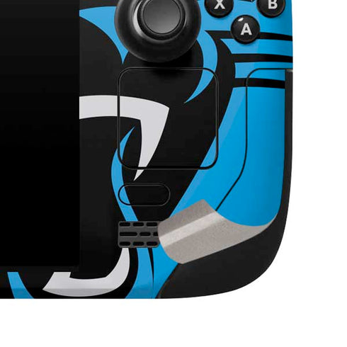 NFL Carolina Panthers Large Logo Steam Deck Handheld Gaming Computer Skin