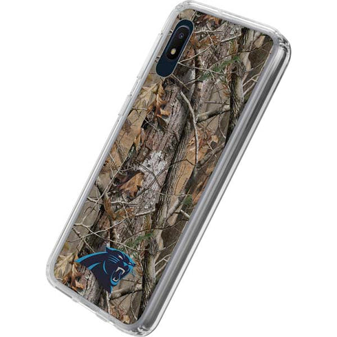 NFL Carolina Panthers Realtree AP Camo Galaxy A10e Clear Case