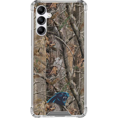 NFL Carolina Panthers Realtree AP Camo Galaxy A14 5G Clear Case